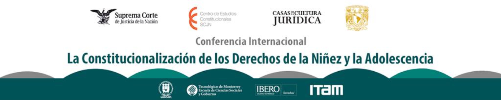 Banner de la Conferencia Internacional La Constitucionalización de los Derechos de la Niñez y la Adolescencia