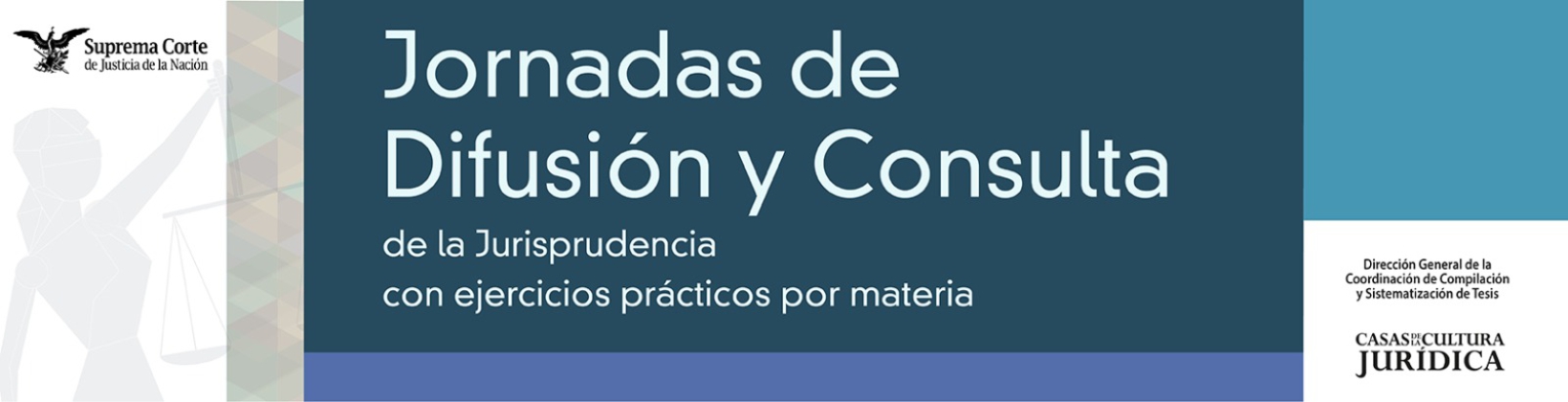 Banner de Jornadas de Difusión y Consulta de la Jurisprudencia con ejercicios prácticos por materia - Constitucional y Ambiental