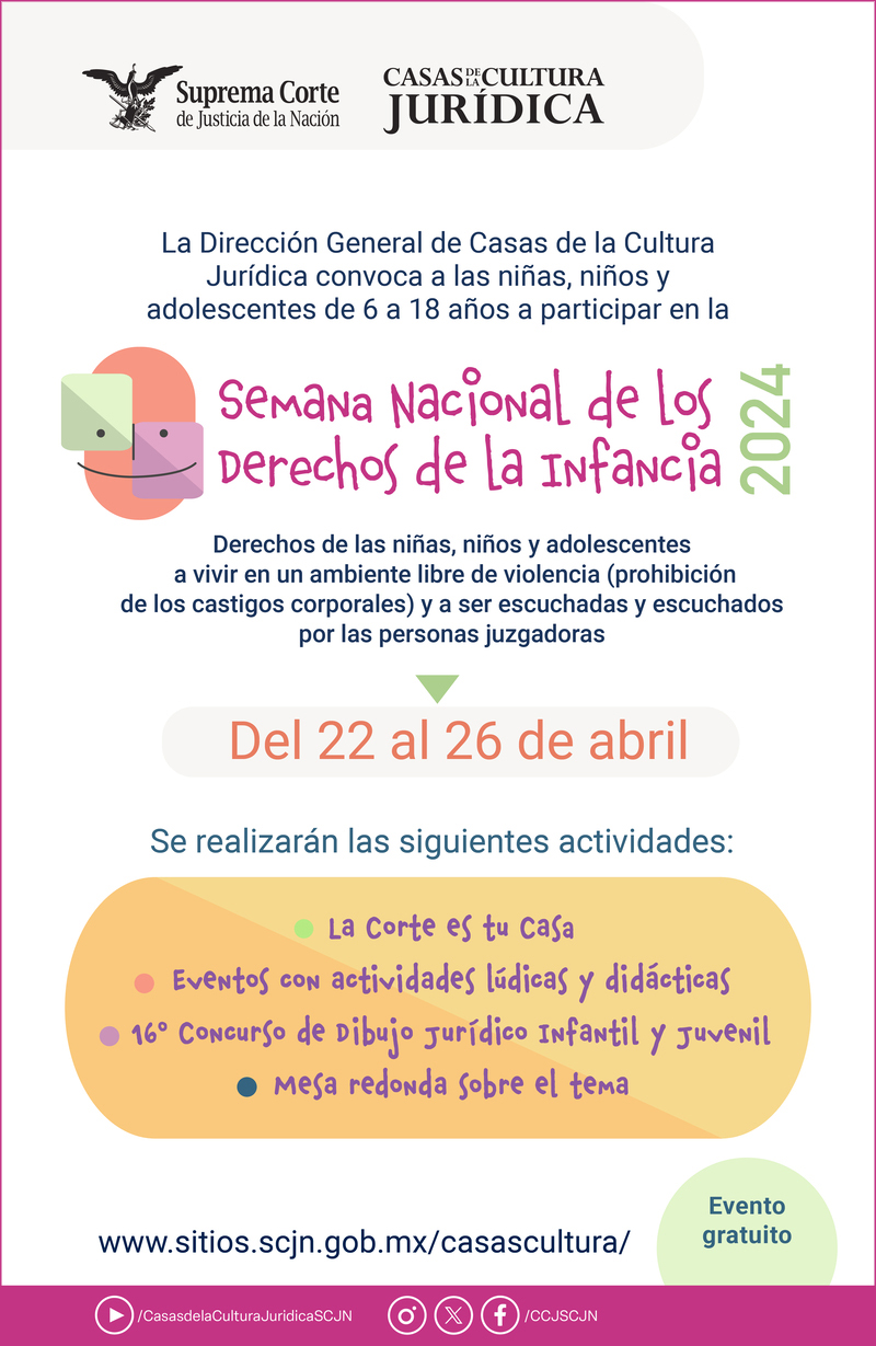 Cartel de la Semana Nacional de los Derechos de la Infancia 2024