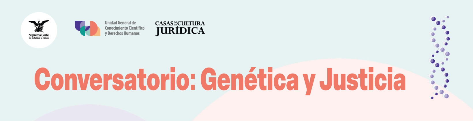 Banner Conversatorio: Genética y justicia