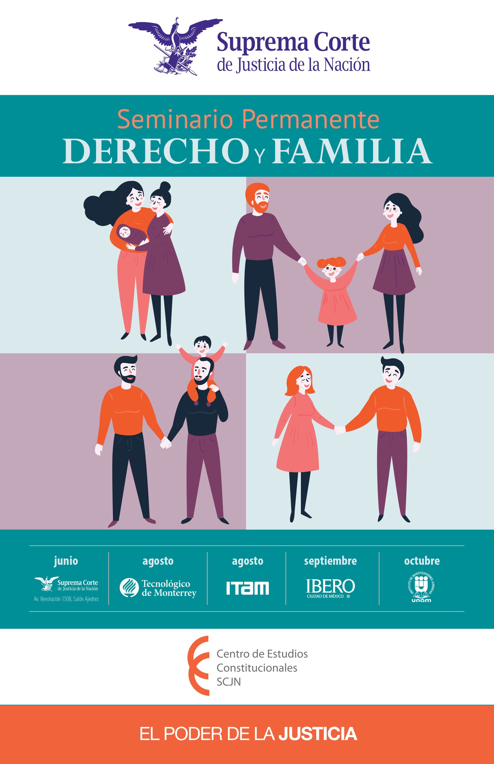 cartel del seminario derechos y familia 
